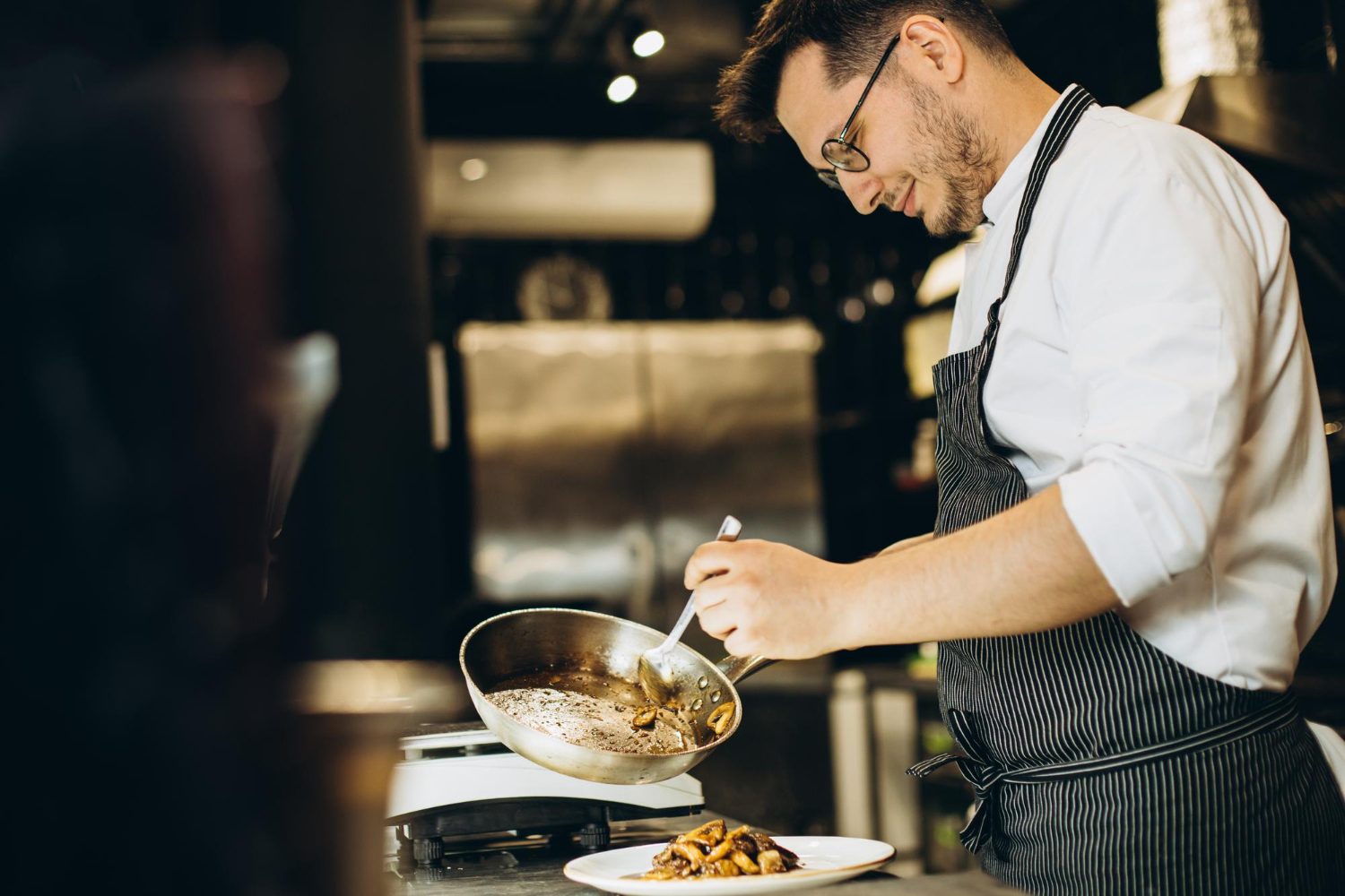 Chef Antoine finishing plate